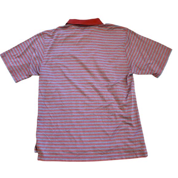 Vtg Peter Millar Polo Shirt Mens Size Large Red Striped Short Sleeve Cotton Golf - Picture 3 of 7